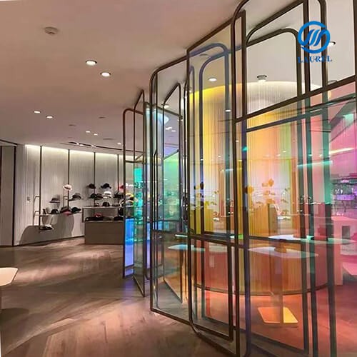 Colorful Glass Partition Wall Colorful Glass Partition Wall